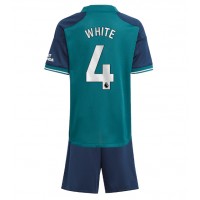 Camisa de Futebol Arsenal Ben White #4 Equipamento Alternativo Infantil 2023-24 Manga Curta (+ Calças curtas)